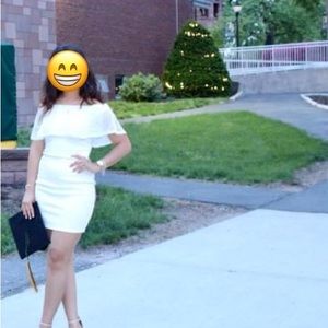 White strapless dress